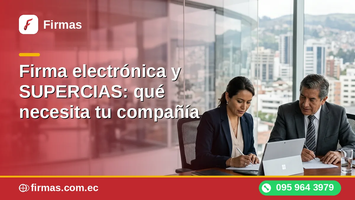 Firma electrónica y SUPERCIAS: qué necesita tu compañía