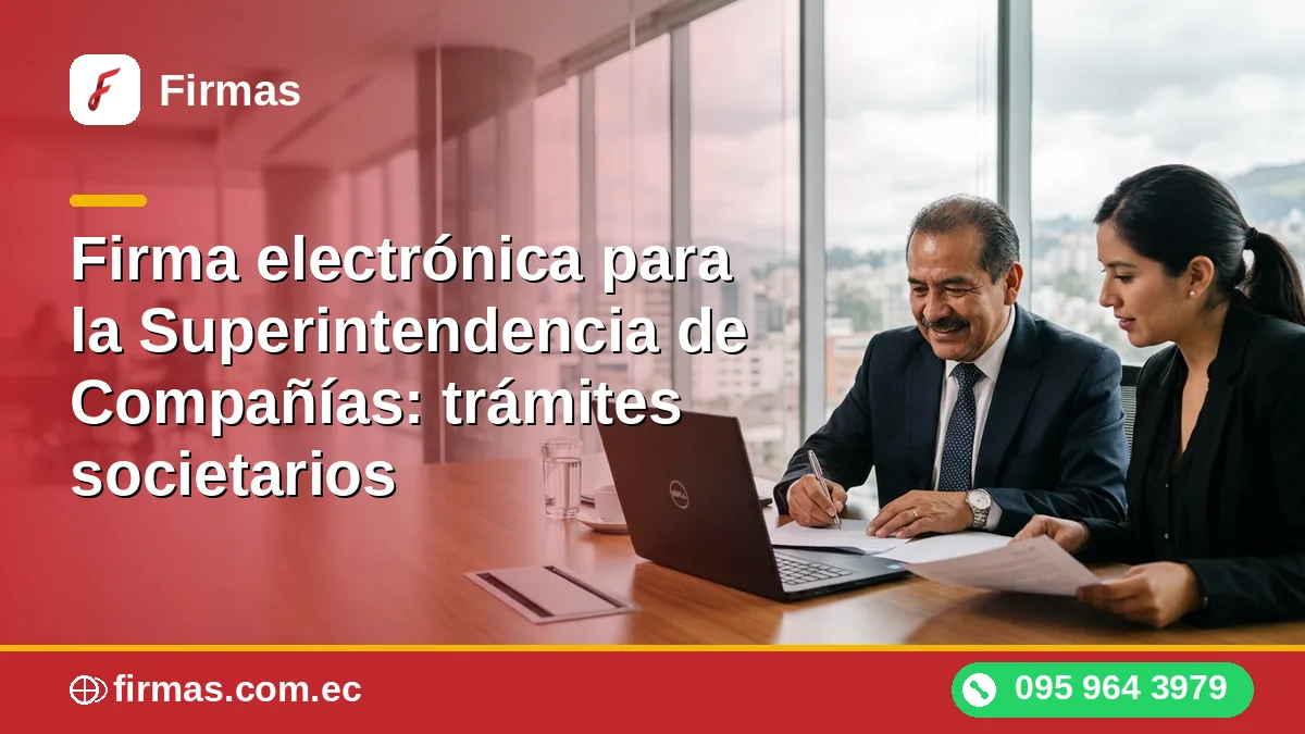 Firma electrónica para la Superintendencia de Compañías: trámites societarios