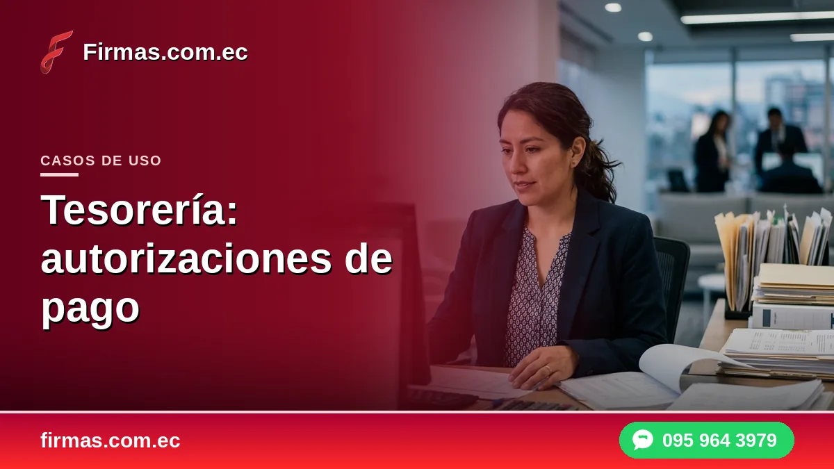 Firma electrónica en tesorería: autorizaciones de pago