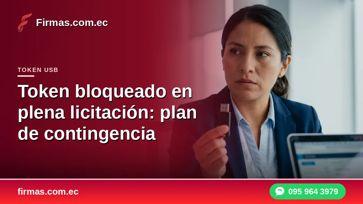 Token bloqueado en plena licitación: plan de contingencia