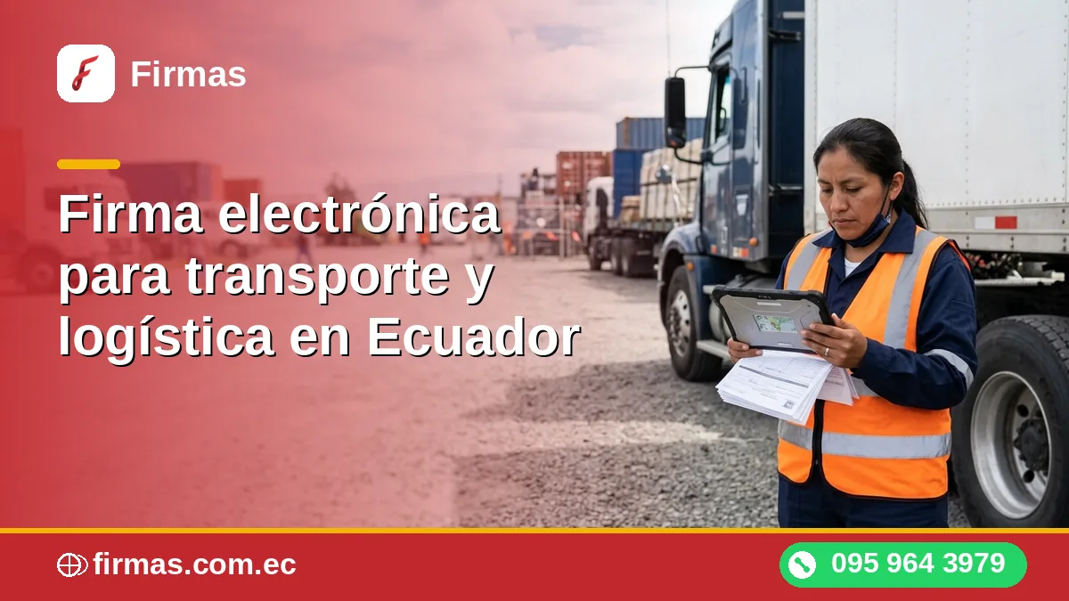 Firma electrónica para transporte y logística en Ecuador