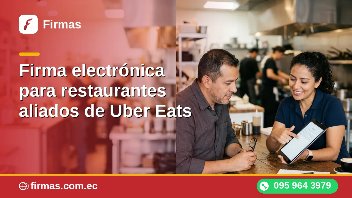 Firma electrónica para restaurantes aliados de Uber Eats