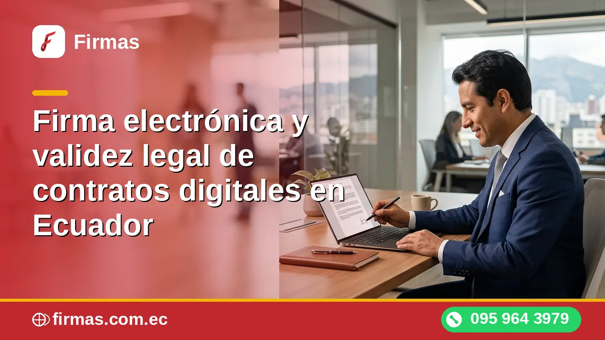 Firma electrónica y validez legal de contratos digitales en Ecuador