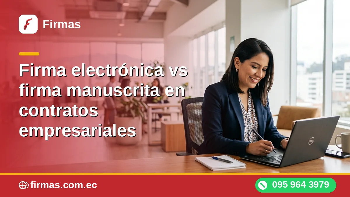 Firma electrónica vs firma manuscrita en contratos empresariales