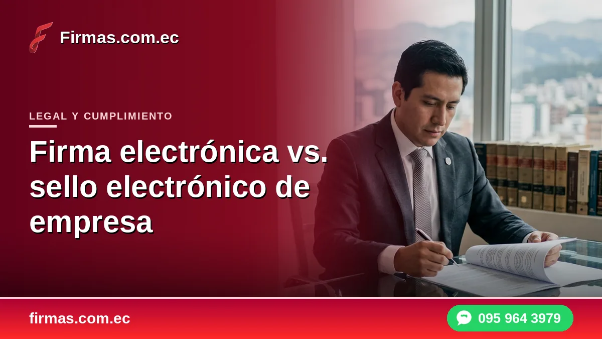 Firma electrónica vs. sello electrónico de empresa