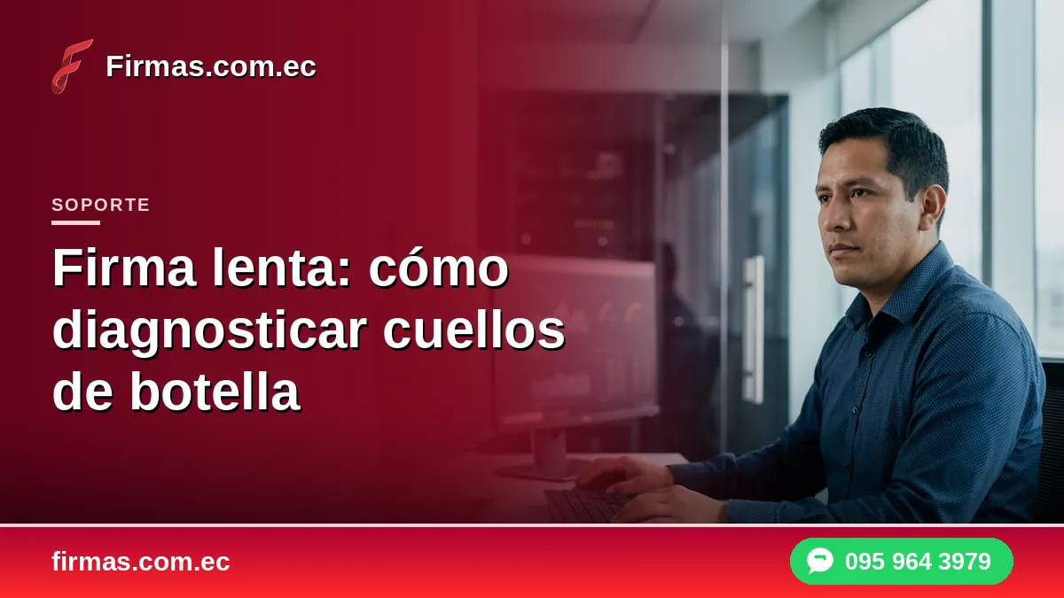 Firma lenta: cómo diagnosticar cuellos de botella