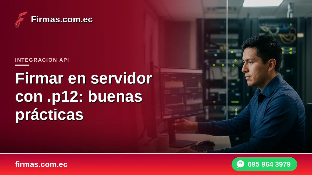Firmar en servidor con .p12: buenas prácticas