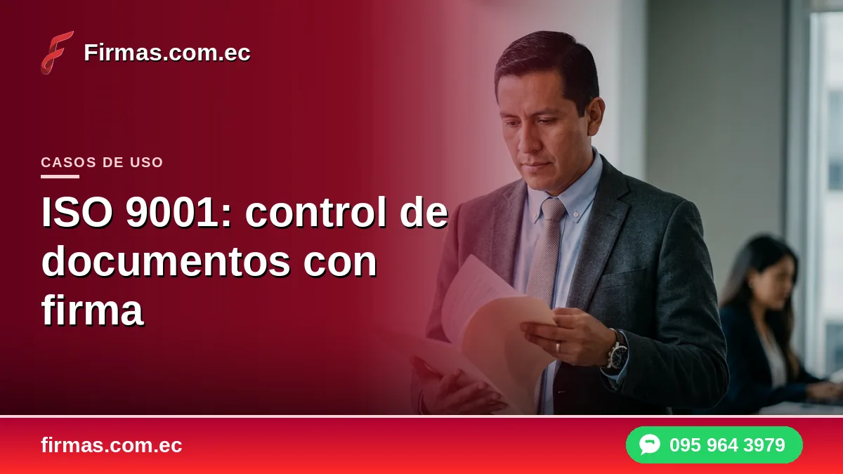 ISO 9001: control de documentos con firma electrónica