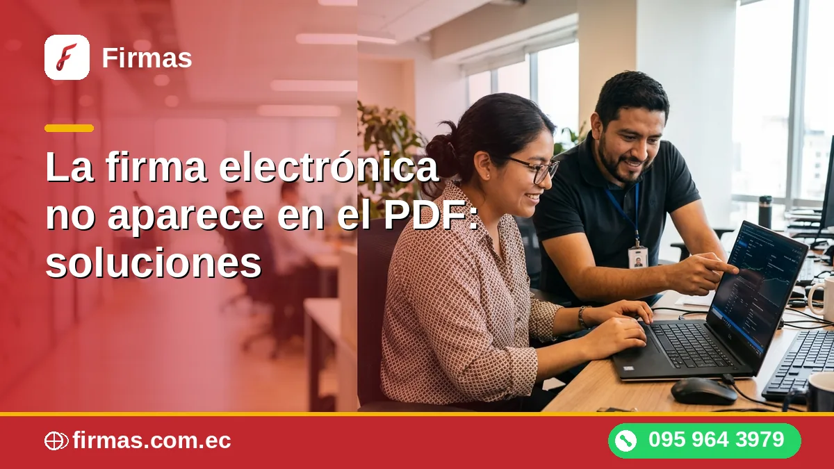 La firma electrónica no aparece en el PDF: soluciones