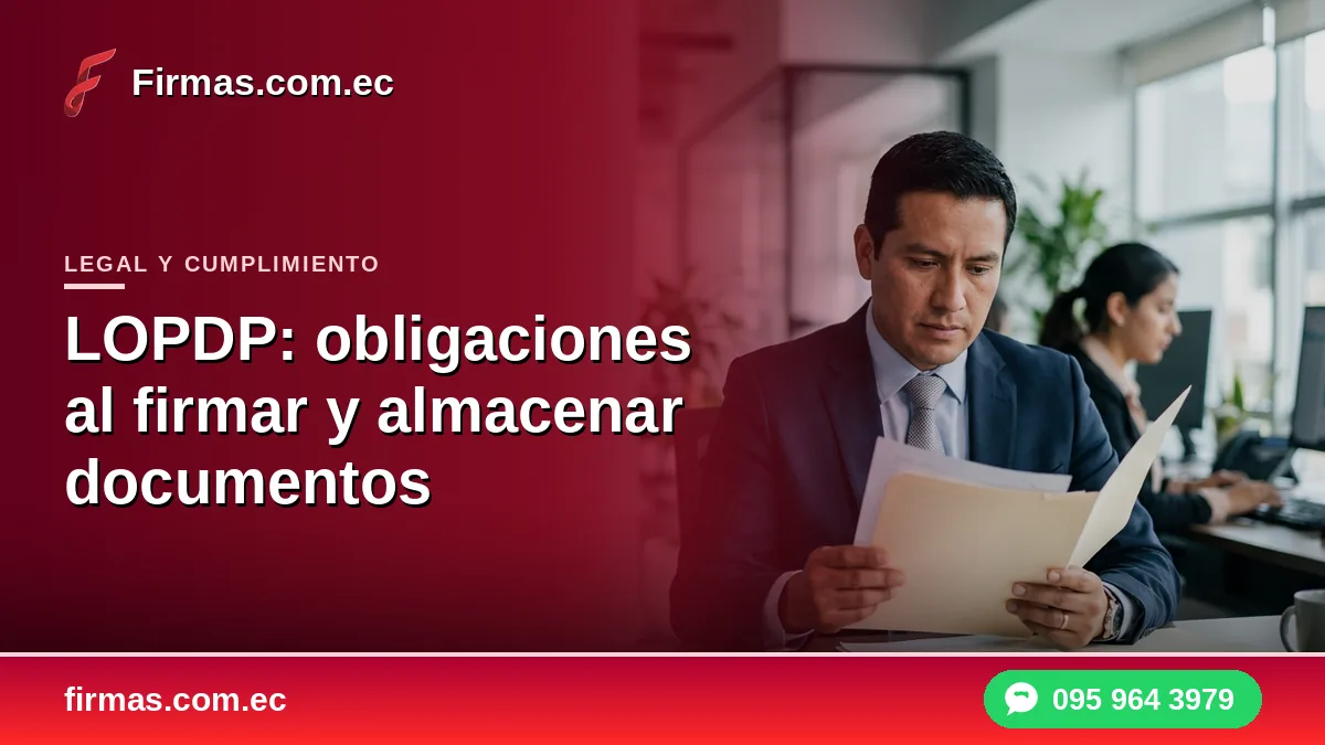 LOPDP: obligaciones al firmar y almacenar documentos