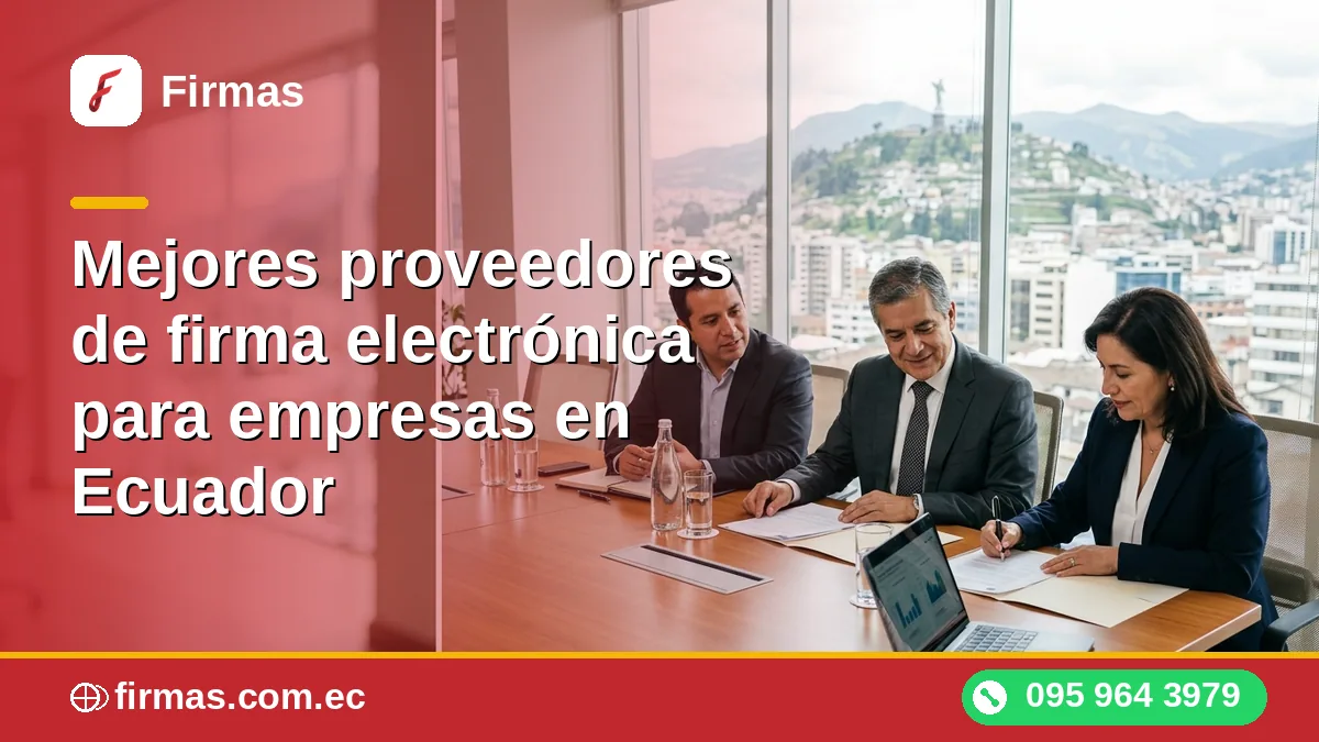 Mejores proveedores de firma electrónica para empresas en Ecuador