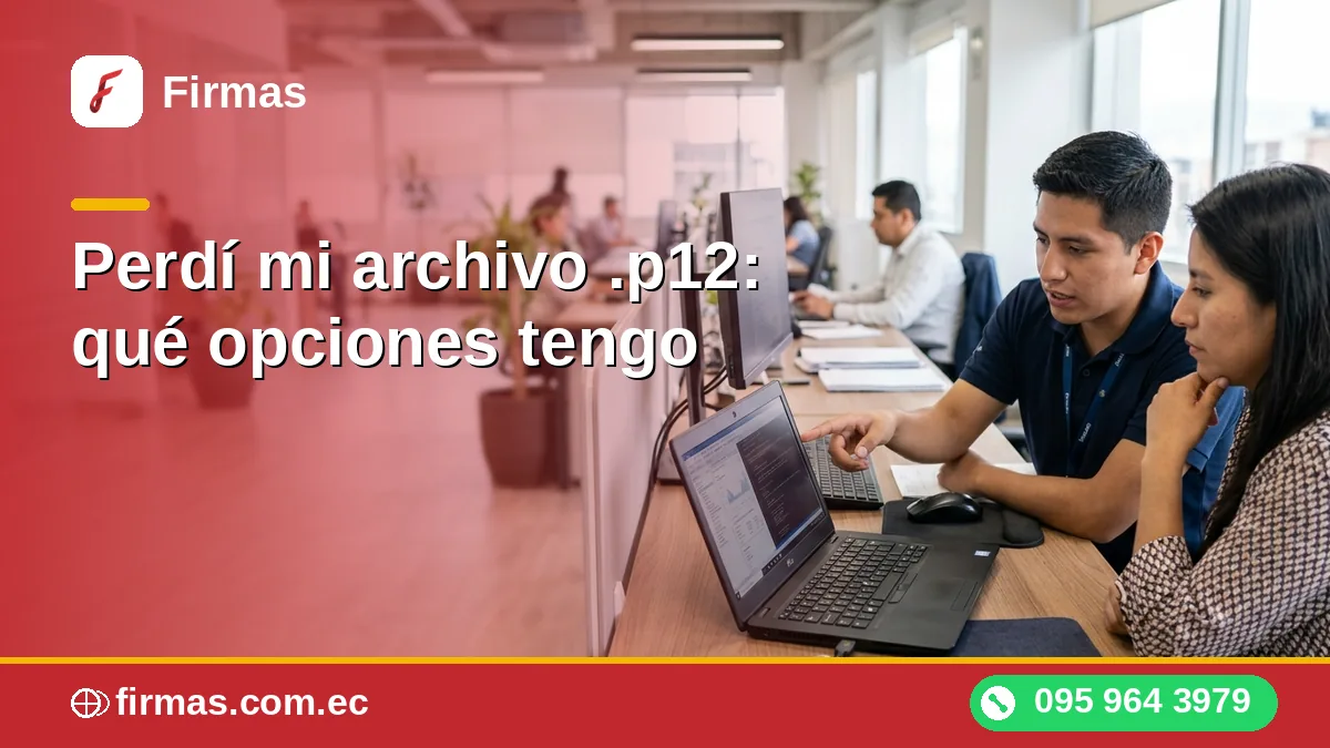 Perdí mi archivo .p12: qué opciones tengo