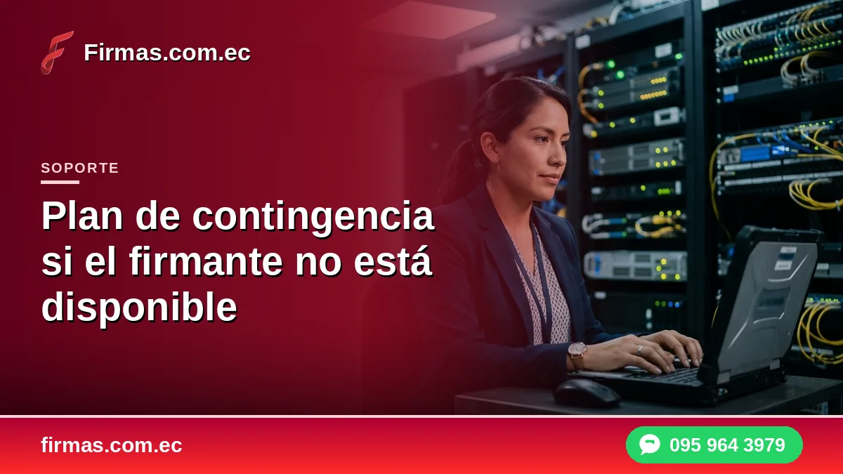 Plan de contingencia si el firmante no está disponible