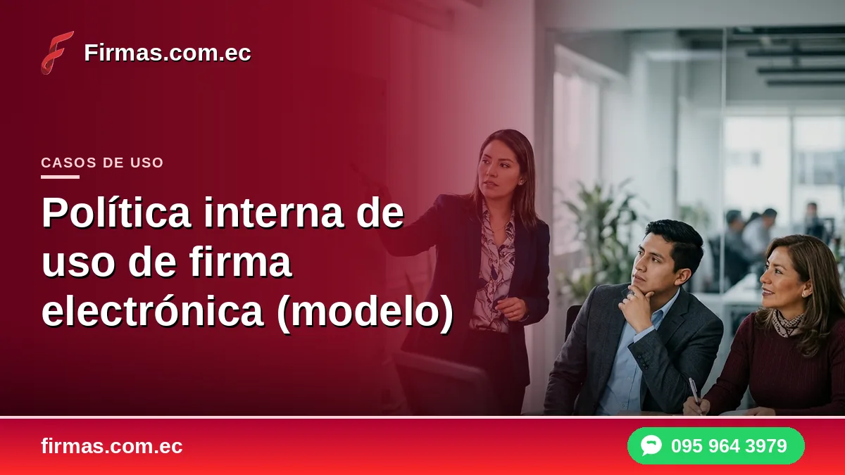 Política interna de uso de firma electrónica (modelo)