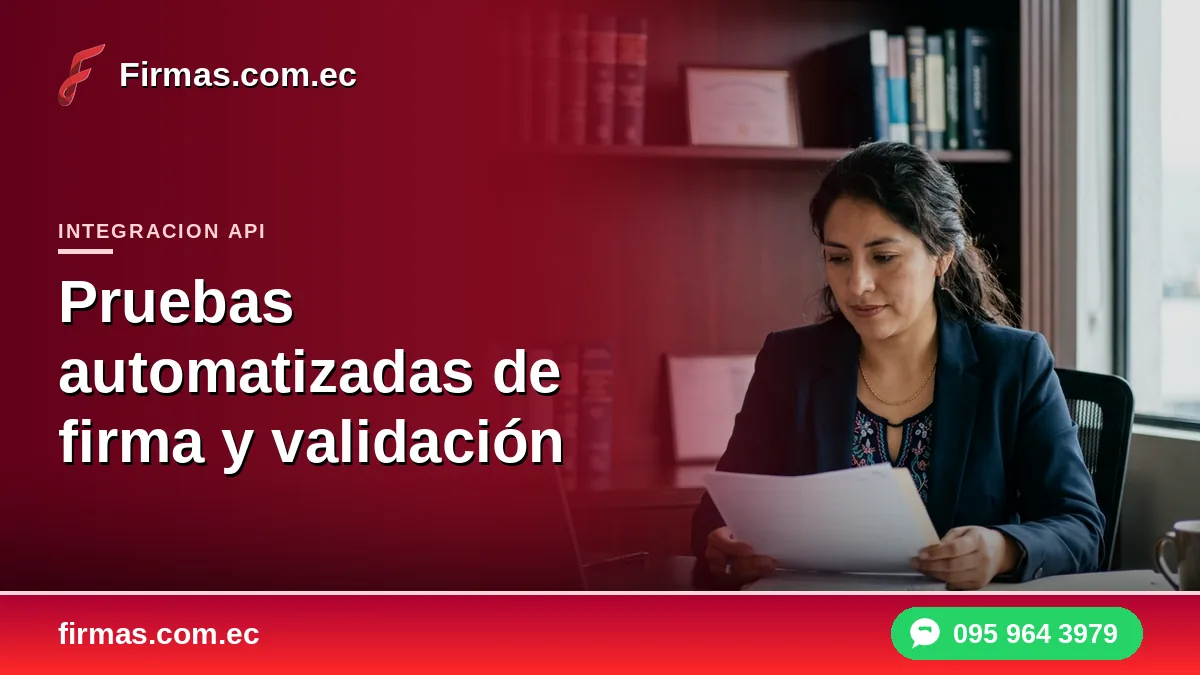 Pruebas automatizadas de firma electrónica y validación