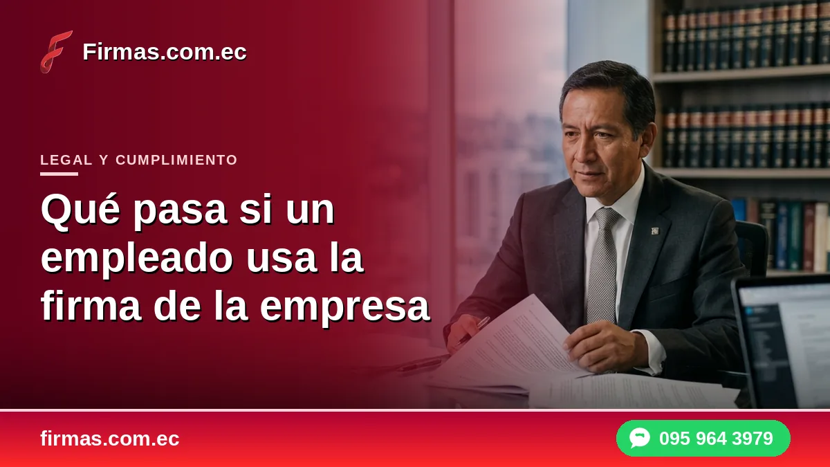 Qué pasa si un empleado usa la firma de la empresa