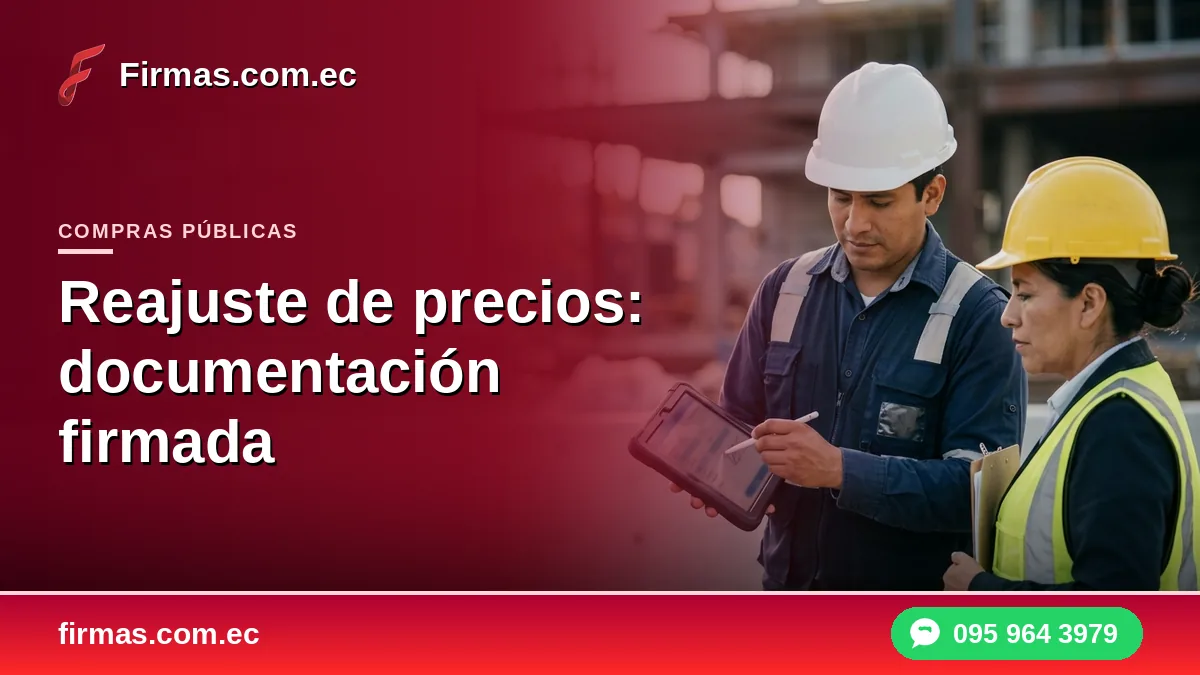 Reajuste de precios: documentación firmada