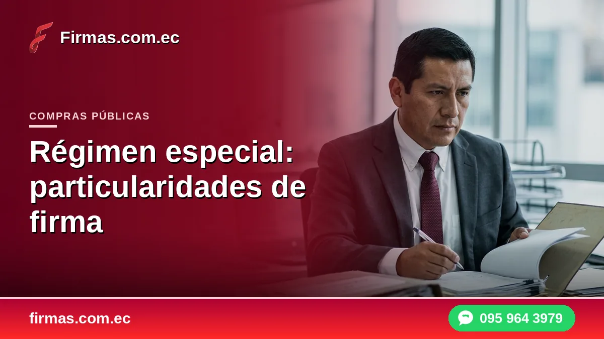 Régimen especial: particularidades de firma electrónica