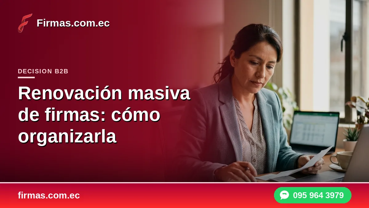 Renovación masiva de firmas: cómo organizarla