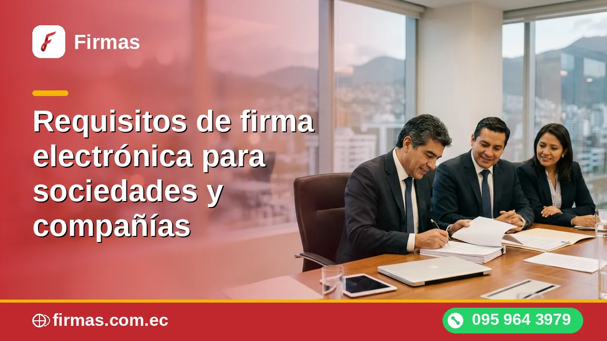 Requisitos de firma electrónica para sociedades y compañías