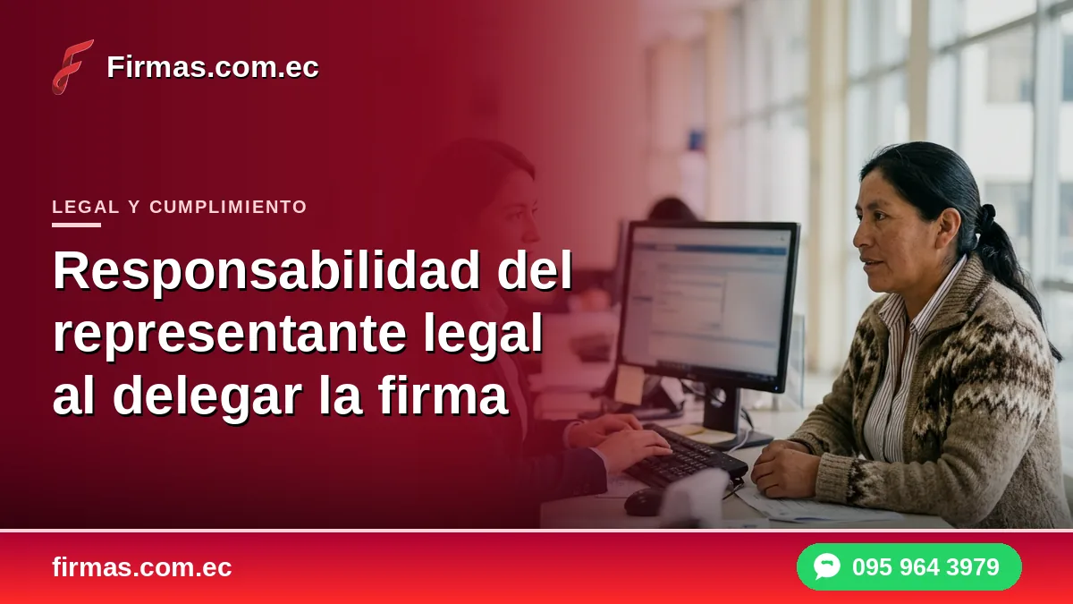 Responsabilidad del representante legal al delegar la firma