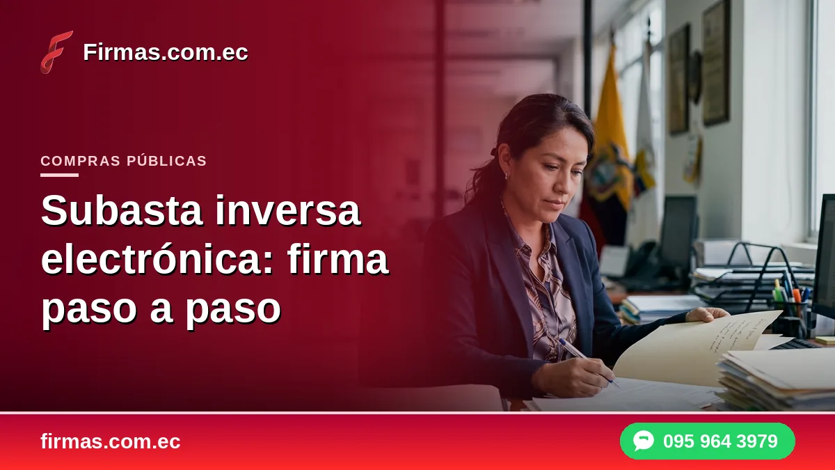 Subasta inversa electrónica: firma paso a paso