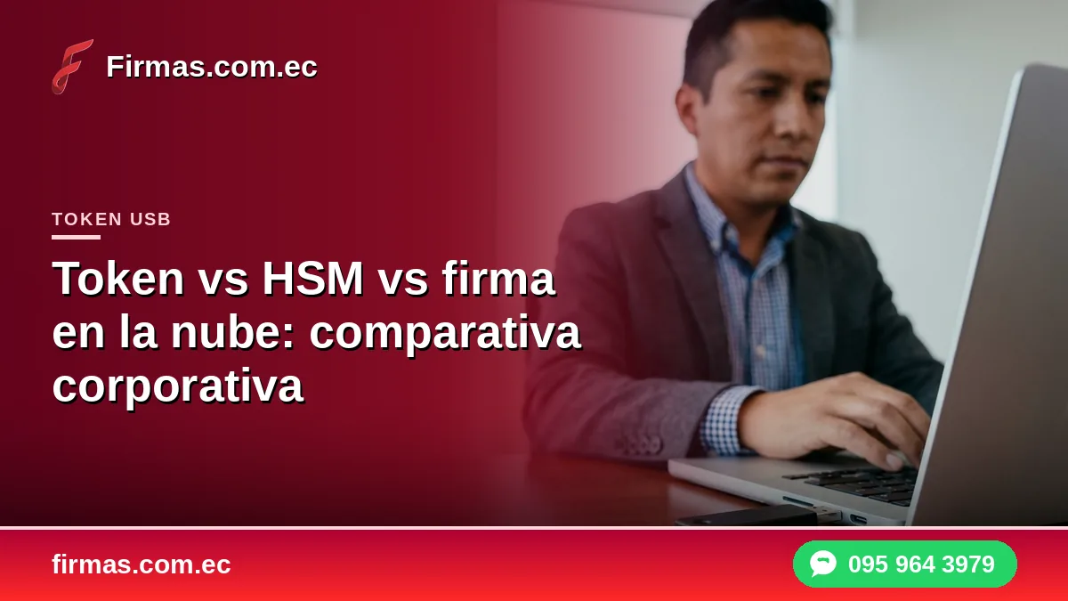 Token vs HSM vs firma en la nube: comparativa corporativa