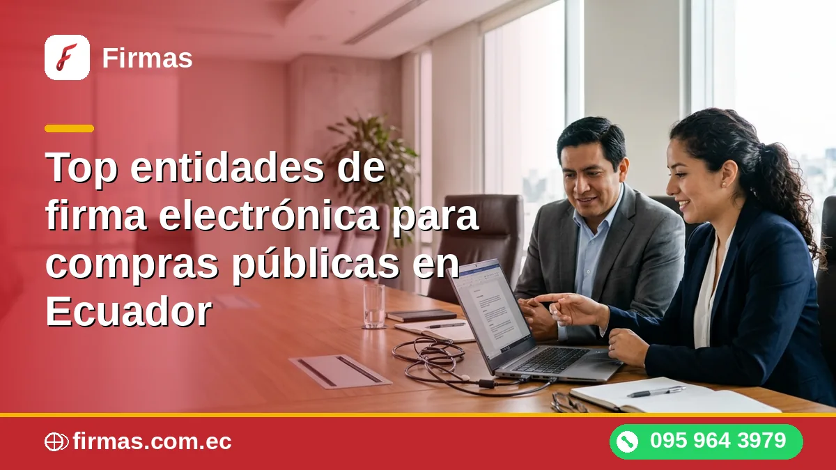 Top entidades de firma electrónica para compras públicas en Ecuador