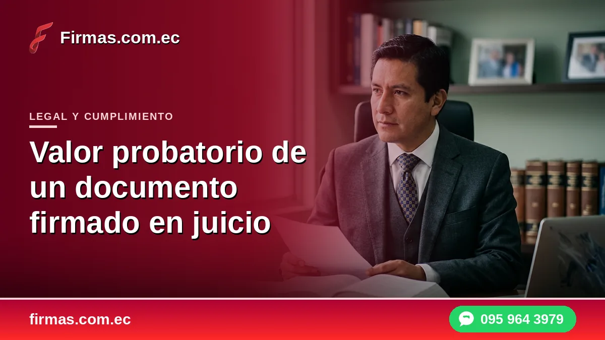 Valor probatorio de un documento firmado en juicio